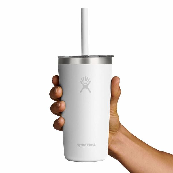 20 oz All Around™ Tumbler with Clear Straw Lid - White